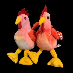 2; TY Beanie Baby STRUT The Rooster 1996 Rare Retired Collectors Edition